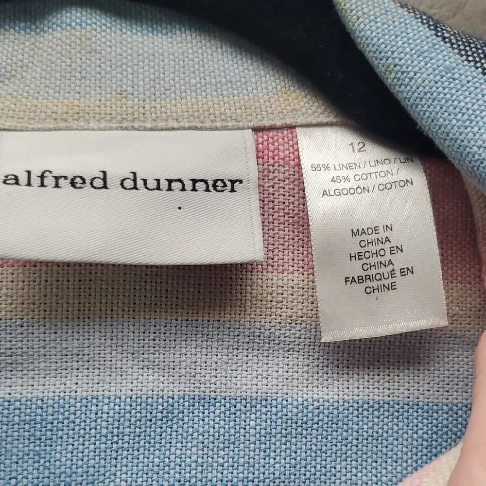 ALFRED DRUNNER | 12 WOMEN'S | JACKET BUTTON DOWN SHIRT  in RAINBOW 19232 29961 - Picture 2 of 16